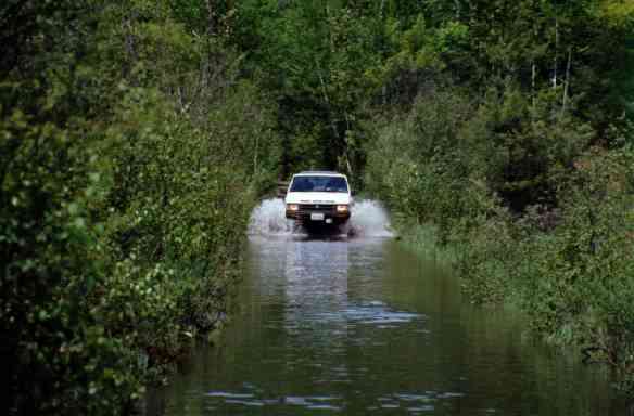 Entering the water